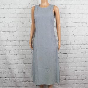 Helen Blake gingham print sleeveless midi dress